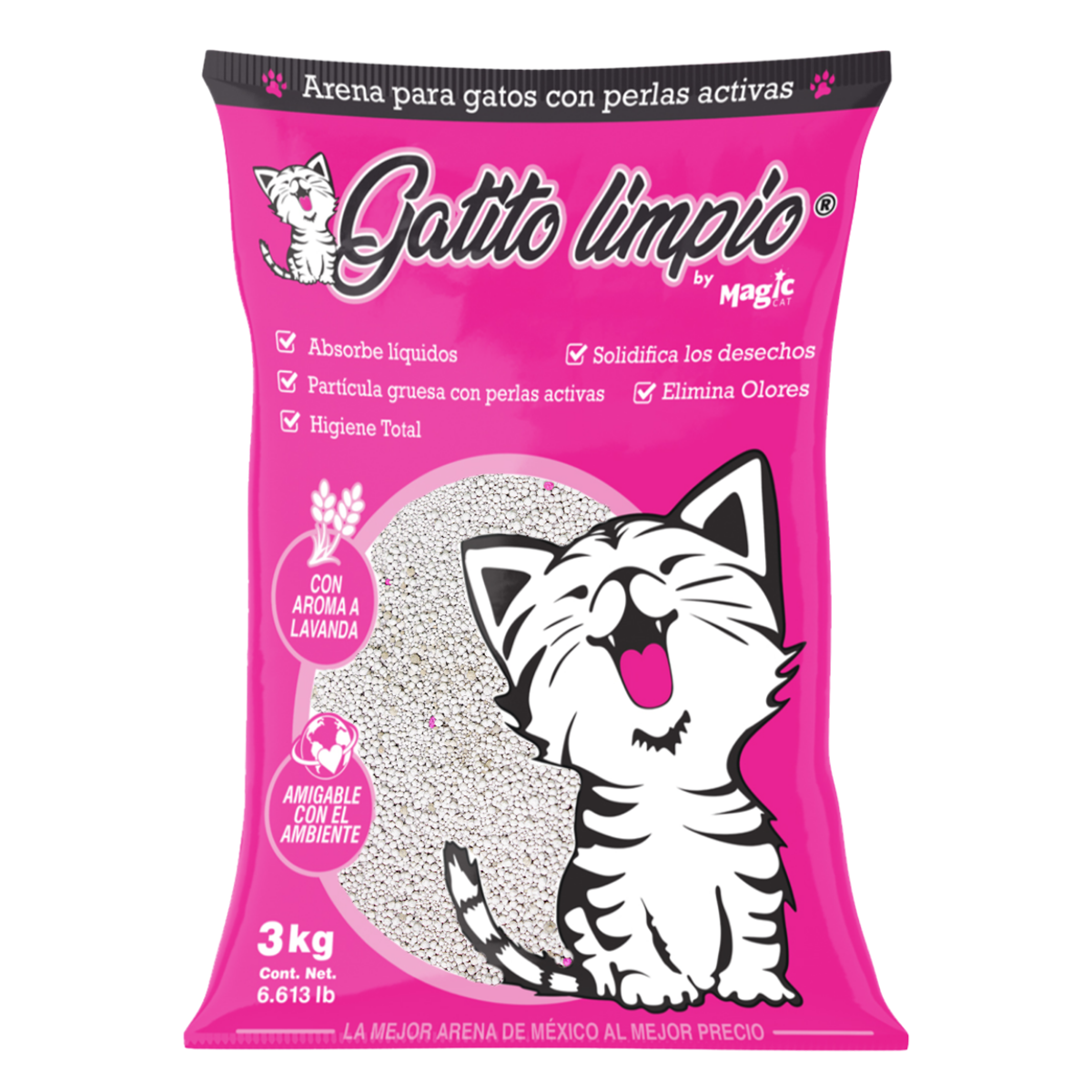 Arena Gatito Limpio Aroma Lavanda