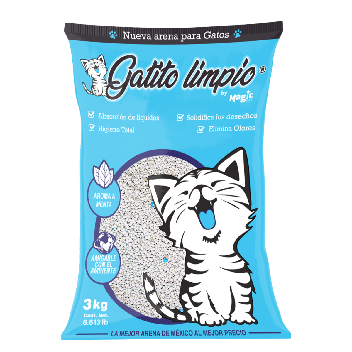 Arena Gatito Limpio Aroma Menta